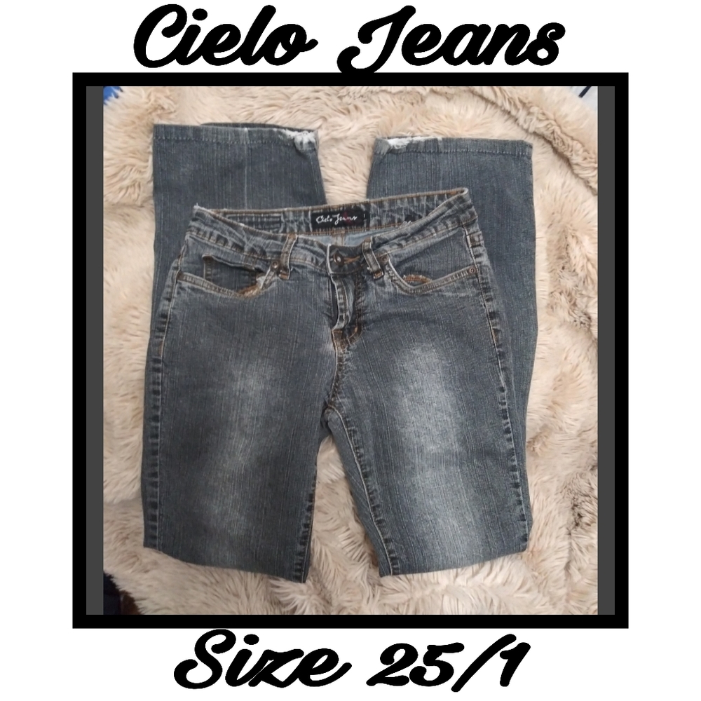 Cielo Jeans Charcoal Black Washed Denim